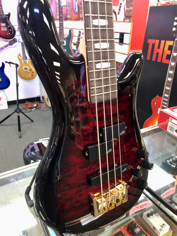 Spector Icon NS-2 Bolt On Electric Bass, Black Cherry Gloss image 1