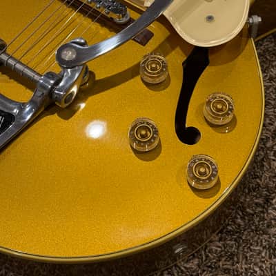 1990 Gibson ES-295 1st Year Reissue Bullion Gold MINT* image 13