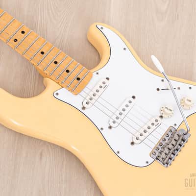 2001 Fender Yngwie Malmsteen Stratocaster ST71-140YM Yellow White, Near-Mint w/ Tweed Case & Hangtag, Japan image 8