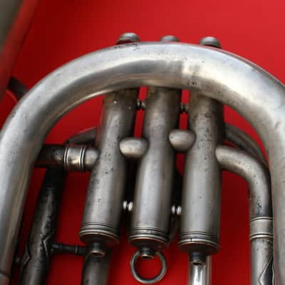York Baritone Horn. Modern Pitch. Amazing Tone. Silver Plate image 6