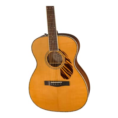 Fender PO-220E Orchestra 6-String Ovangkol Fingerboard Acoustic Guitar (Natural) image 3