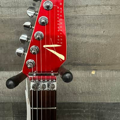 1997 Tom Anderson Classic Red Solid Body Electric Guitar, Serial #11-9-97N image 6