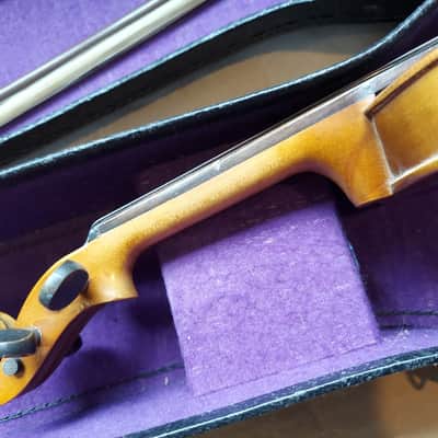 Antonius Stradivarius Cremonensis Faciebat Copy Anno 17 Violin Natural Wood image 4