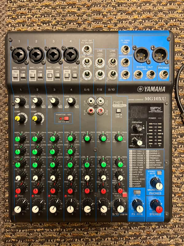 Yamaha MG10XU 10-Channel Analog Mixer 2016 - Present - Black image 1