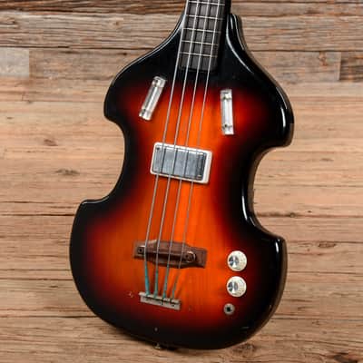 Supro Violin Bass Sunburst 1960s image 2