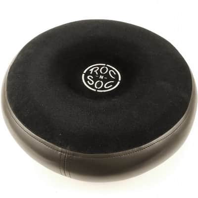 Roc N Soc Drum Stool Throne With Custom Base ROUND TOP Black image 2