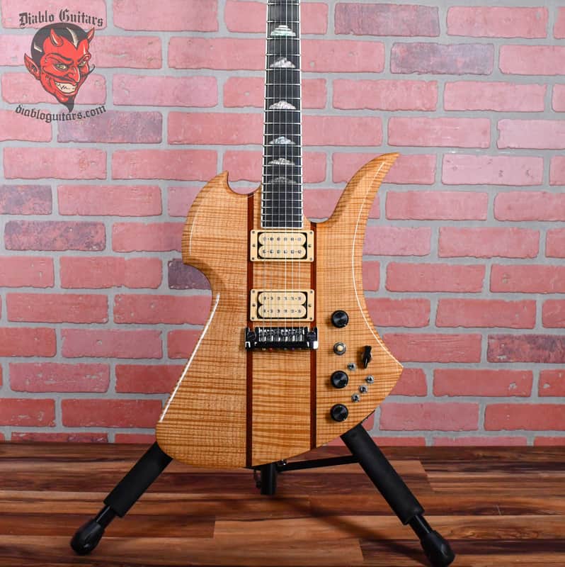 B.C.Rich USA Mockingbird Supreme Flame Maple Top Transparent Natural 1999 w/OHSC image 1