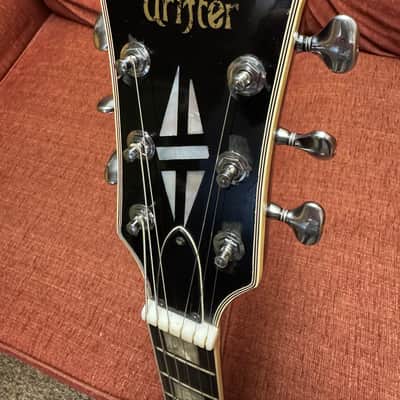 Drifter HLP-2W Les Paul Copy Lawsuit Guitar Trans Red 1970's image 3