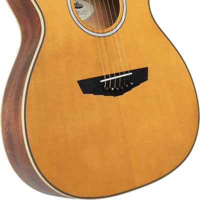 D'Angelico Excel Tammany OM Acoustic - Electric Guitar  Vintage Natural Finish image 3