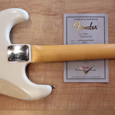 Fender Custom Shop 1959 Relic Stratocaster Olympic White Tortoiseshell Rosewood Neck image 3