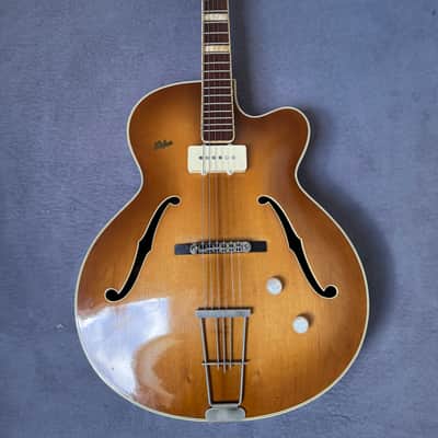 Hofner 4550 S - 1950s archtop guitar - fretjob, electrified, player image 2