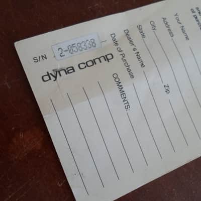 MXR dyna comp Warranty Registration Card, unsigned, virgin 1970's image 3