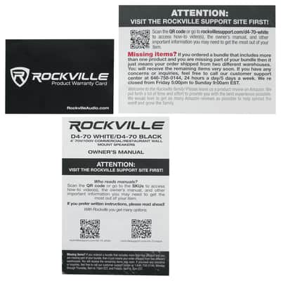 Rockville D4-70 Black Dual 4" 70 Volt Commercial/Restaurant Wall Mount Speaker image 13