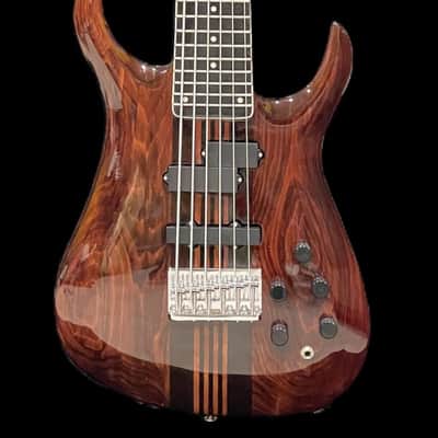 PHRED instruments Panda 6-string Shot Scale Bass 2023 - Transparent brown image 1