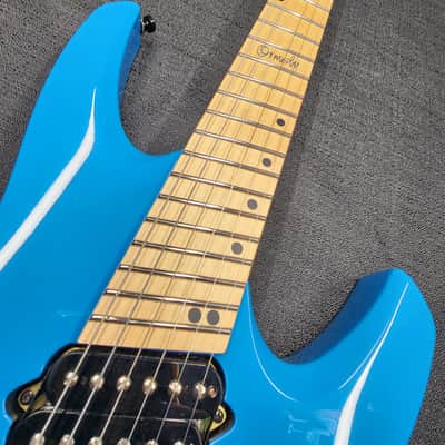 2023 Ormsby Goliath GTR 6 Headless Electric Guitar Miami Blue image 4
