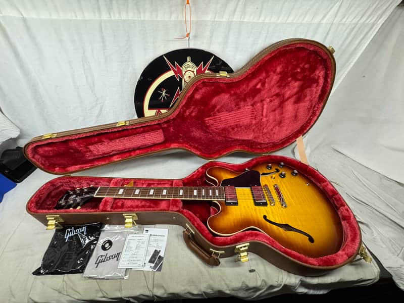 Gibson ES35F001TNH1 ES-335 es335 Figured Semi-Hollowbody Guitar with Case 2023