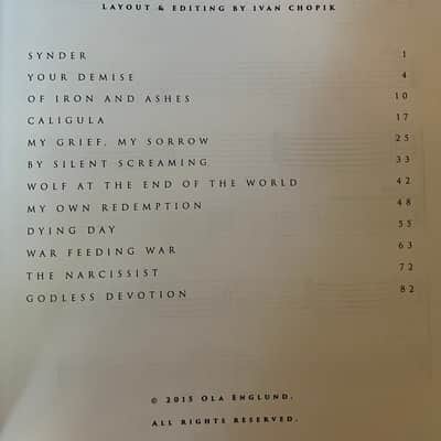 Feared - Synder - Guitar tab / Tablature Book Ola Englund image 3