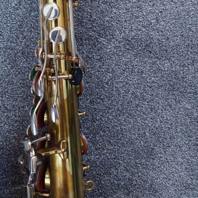 Borgani 0166S Vintage Tenor Saxophone 1980s - Gold Lacquer with Silver Nickel Keys image 12