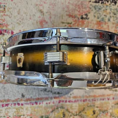 Ludwig No. 905 Jazz Combo 13x3" 6-Lug Piccolo Snare - Black/Gold Duco - Nickel Hardware 1966 image 7