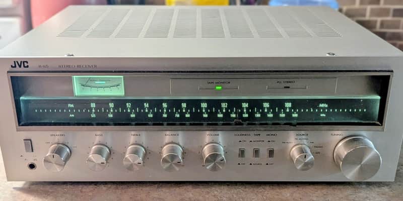 JVC Vintage JVC R-S5 AM/FM Stereo Receiver1979-Grey metal"Please read all desc. image 1