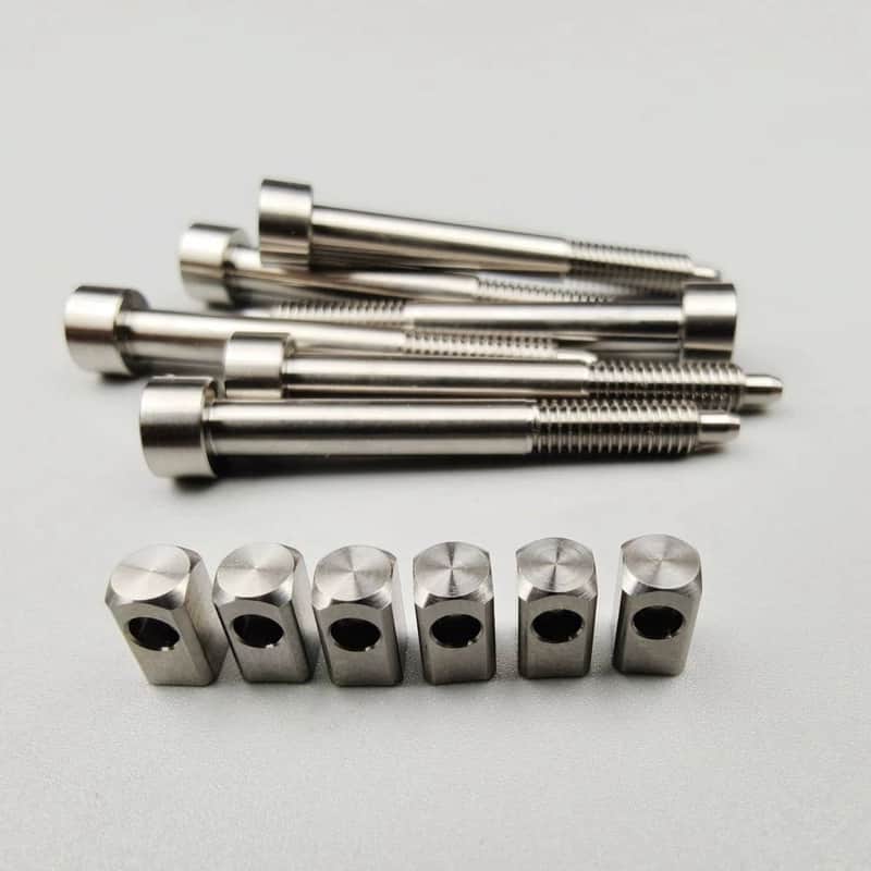 Japanese-made titanium double tremolo electric guitar bridge string clamp string lock small iron block tail hexagon long screw image 1