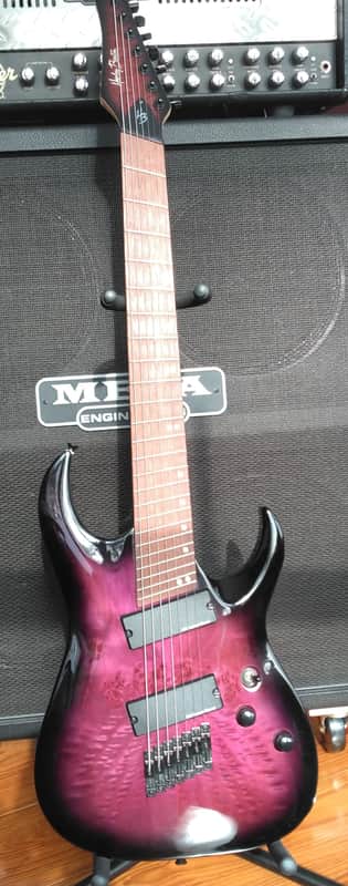 Harley Benton FanFret-7 TPB DLX guitar image 1