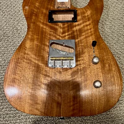 Warmoth Carved-Top Loaded Hollow body  Telecaster body- Walnut image 3