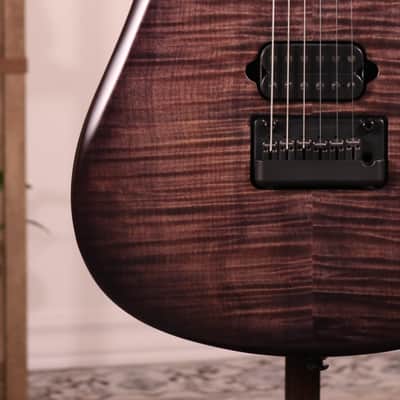 Musicman JP15 Electric Guitar - Roasted Maple Fingerboard, Flame Trans Black Burst image 4
