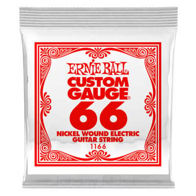 .066 Custom Gauge Electric Guitar Single String Nickel Plated Wound On Tin Plated Steel Hex Core image 1