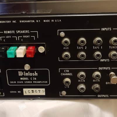 McIntosh C26 Solid State Stereo Preamplifier 1974 Black/Walnut image 10