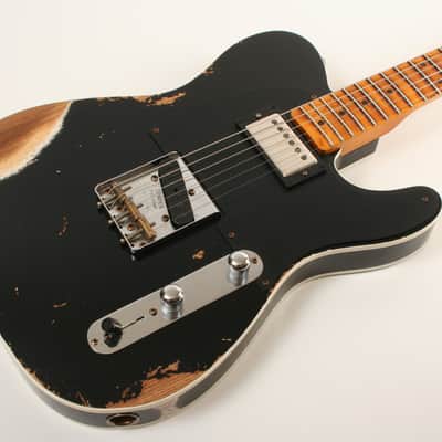 Fender Custom Shop Limited Edition '53 HS Telecaster Heavy Relic 1-Piece 2A Flame Quartersawn Maple Aged Black *On Hold image 3