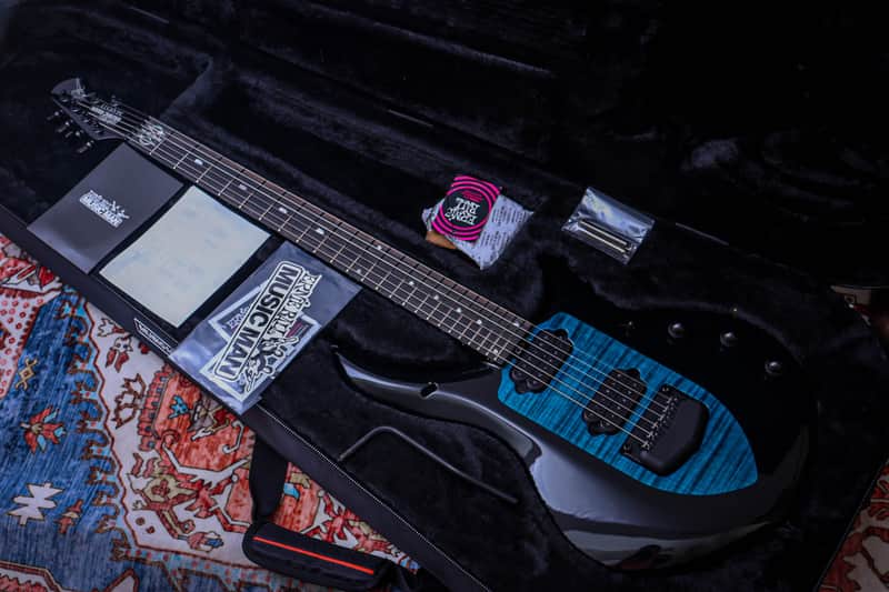 ERNIE BALL USA Music Man JP Signature Majesty 6 "Okelani Blue + Ebony" (2023) image 1