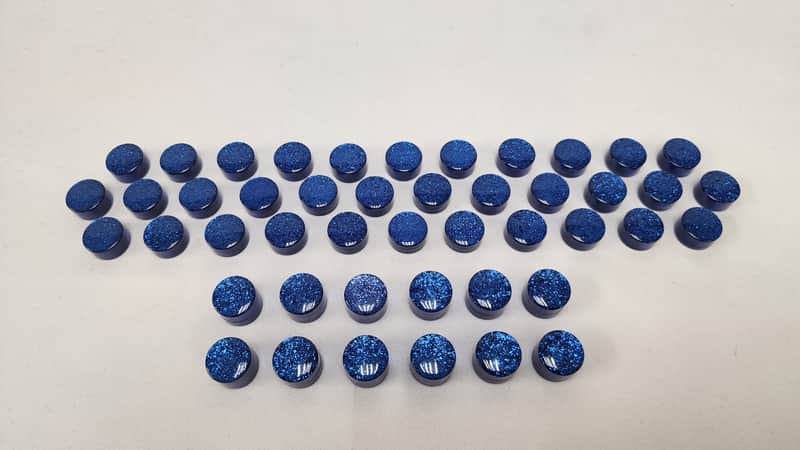 Italian Button Set 34/12 - Blue Flake image 1