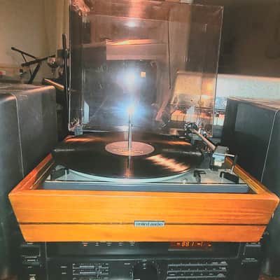 DUAL 505 turntable Record Changer system receiver, amp/BOOKSHELF speakers, am/fm DORM PARTY BLASTER image 3