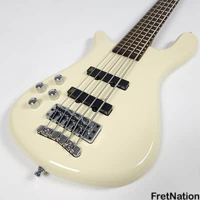 Warwick GPS Streamer LX 5-String Bass Creme White Lefty Left-Handed Gig-Bag 9.72 Pounds #9373-21 image 5