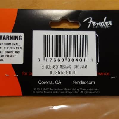 Fender Mustang Guitar Bridge Assembly (Japan), Chrome Bild 3