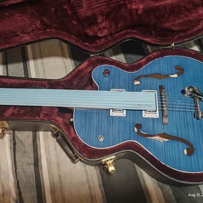 Gretsch G6120SH-HBLU Brian Setzer Hot Rod 2017 2 Tone Harbor Blue image 4