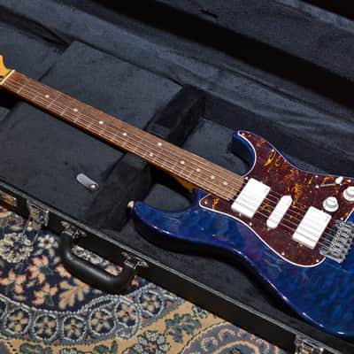 Aircraft AC Quilt Maple Top EMG HSH Deep Blue image 1