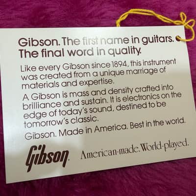 1980s Gibson USA Map Guitar Hang Tag Vintage Case Candy 1983 1984 Manual NOS image 4