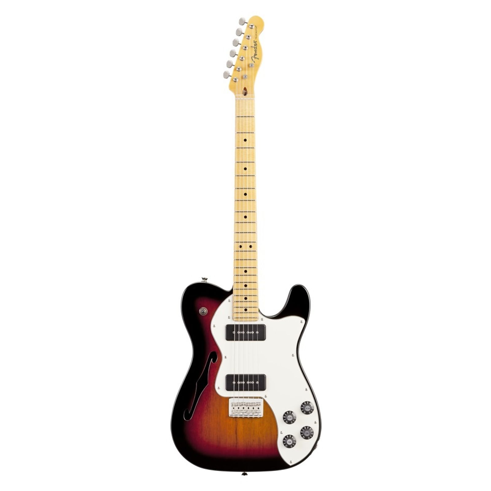 ギター Fender modern player thinline Telecaster Fender Modern Player Telecaster Thinline Deluxe - Black