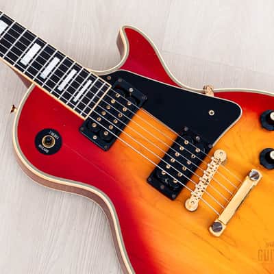 1973 Gibson Les Paul Custom Vintage Guitar Cherry Sunburst w/ T Tops, Case image 7