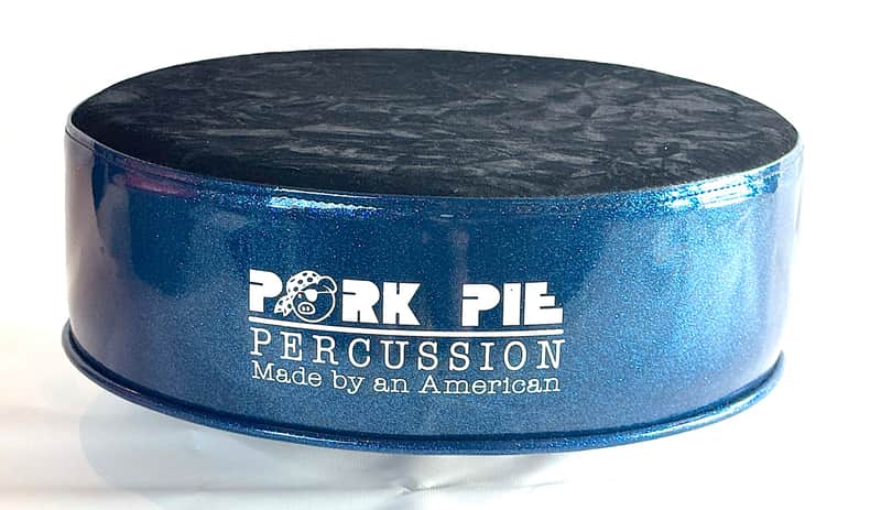 Pork Pie Percussion Custom Throne (B-STOCK) (TOP ONLY) with Black Crush Top and Blue Sparkle Side image 1