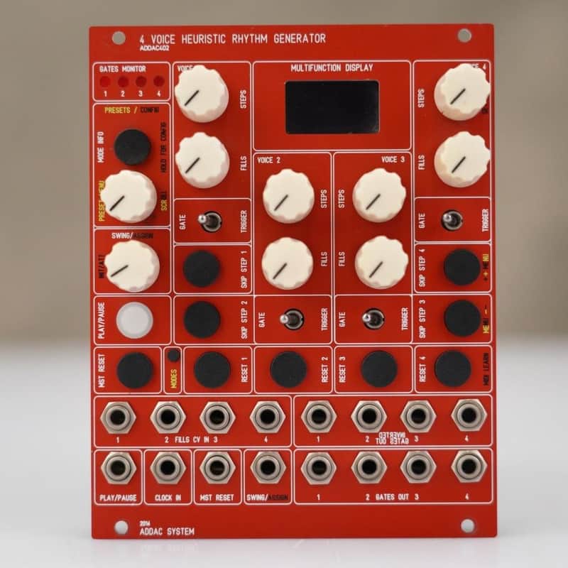 ADDAC System ADDAC402 4 Voice Heuristic Rhythm Generator Eurorack Module #58944 image 1
