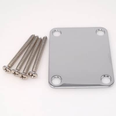 True Custom Shop® CHROME Gotoh Neck Plate & Screws for Fender Strat & Tele image 3