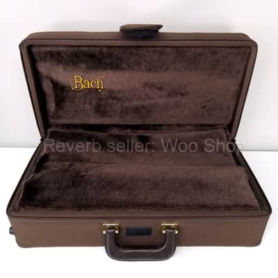 Vincent Bach Stradivarius Trumpet Brown Hard Case 1843 w/ Handles, Zipper Pouch image 12
