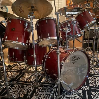 Gretsch Drum Jasper maple USA 1982 Wine red image 9