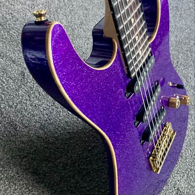 Tom Anderson Guitarworks Drop Top 7 String 2001 - Purple Sparkle 1 of 17 Built! image 7