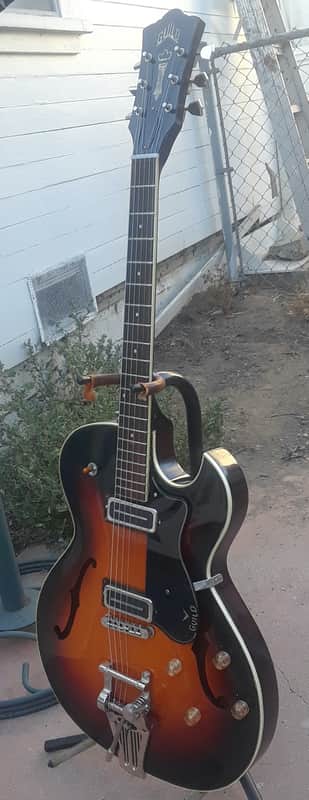 1966 Guild T100 Semi-Hollow Guitar-Duesenberg B-7 Bigsby -McNelly Charlie Christian PUs-HSC- VIDEO image 1