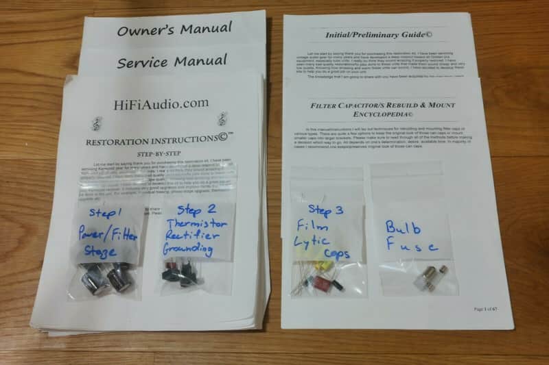 Scott LT-110 restoration kit filter capacitor repair rebuild fix image 1
