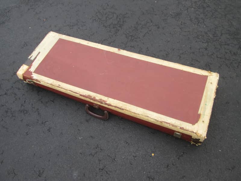 RARE Vintage '50s-60s RED HARDSHELL ELECTRIC GUITAR CASE for RESTORATION ONLY! image 1